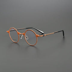 Bevin Round Titanium Glasses Frame Round Frames Southood Orange