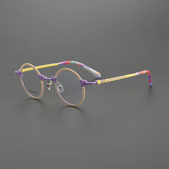 Bevin Round Titanium Glasses Frame Round Frames Southood Purple