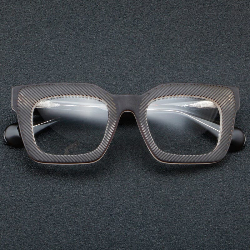 Birk Retro Stripe Acetate Glasses Frame Rectangle Frames Southood