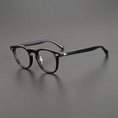 Birkit Vintage Acetate Glasses Frame Round Frames Southood Black