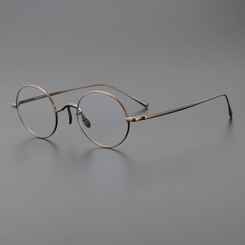 Biron Vintage Round Titanium Eyeglasses Frame Round Frames Southood Bronze