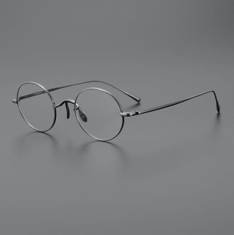 Biron Vintage Round Titanium Eyeglasses Frame Round Frames Southood Gun
