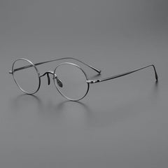 Biron Vintage Round Titanium Eyeglasses Frame Round Frames Southood Gun