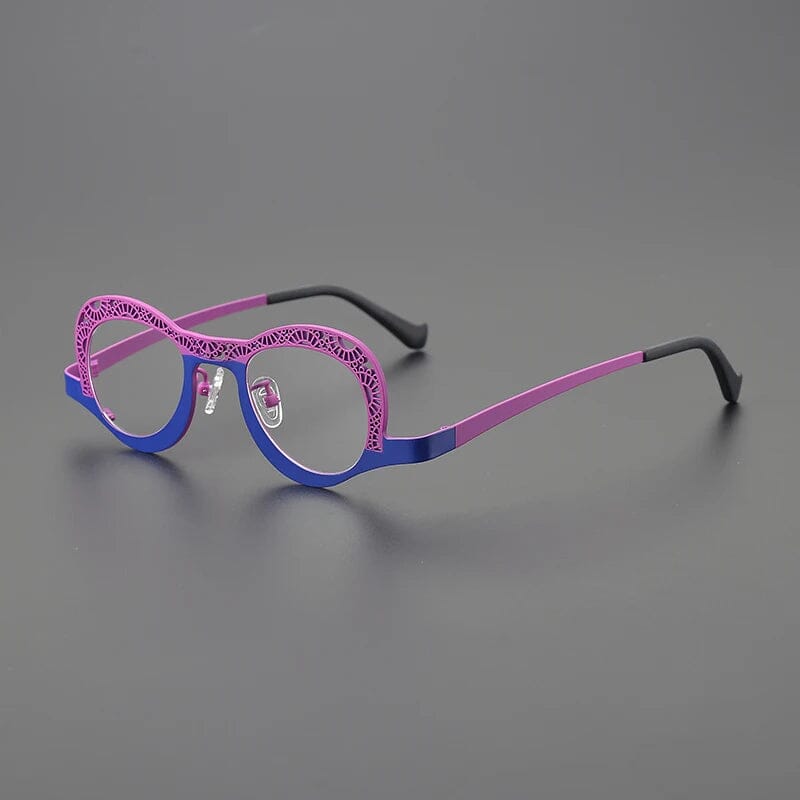 Blythe Personality Small Titanium Glasses Frame Round Frames Southood Blue Purple