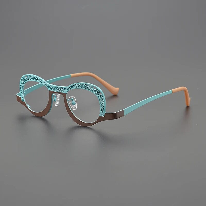 Blythe Personality Small Titanium Glasses Frame Round Frames Southood Brown Blue