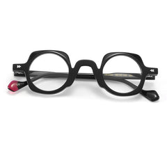 Boshell Vintage Small Round Acetate Glasses Frame Round Frames Southood Black