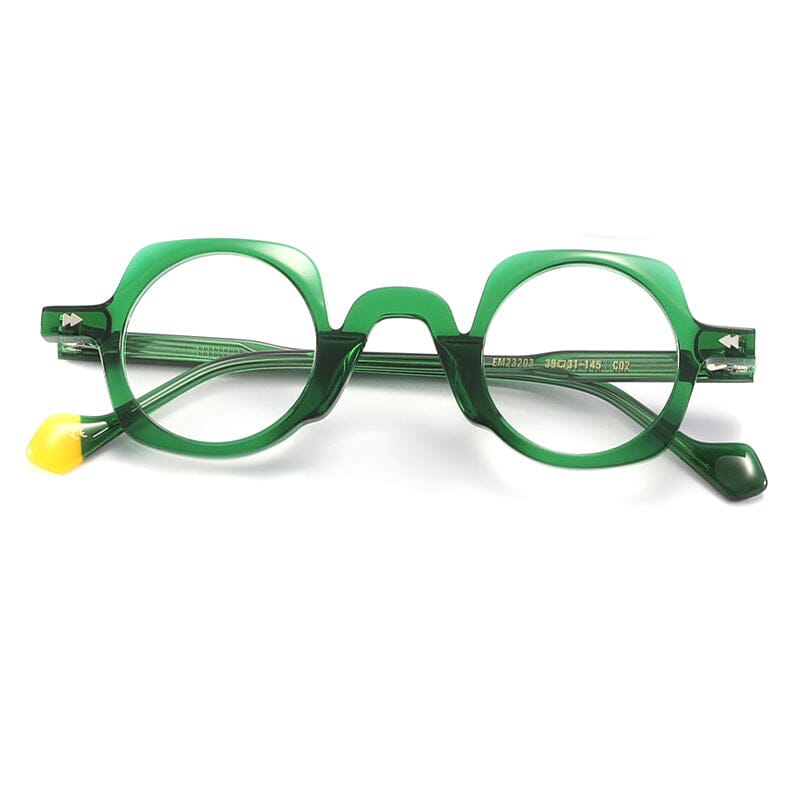 Boshell Vintage Small Round Acetate Glasses Frame Round Frames Southood Green