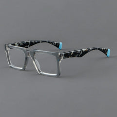Boston Retro Acetate Glasses Frame Rectangle Frames Southood Gray
