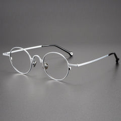 Briar Titanium Vintage Round Eyeglasses Frames Round Frames Southood Silver