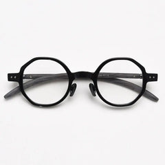 Brok Polygon TR90 Vintage Eyeglass Frame Geometric Frames Southood Black