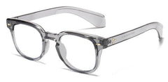 Bruce Vintage Rivet Square Glasses Frame Rectangle Frames Southood C5 clear grey clear