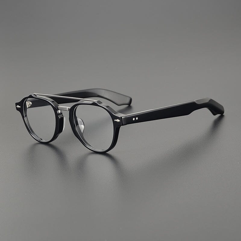 Burke Retro Acetate Glasses Frame Aviator Frames Southood Black