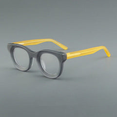 Cade Vintage Acetate Glasses Frame Cat Eye Frames Southood Grey Yellow
