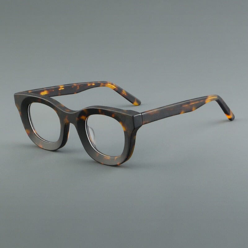 Cade Vintage Acetate Glasses Frame Cat Eye Frames Southood Matte Leopard