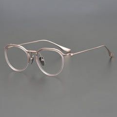 Cain Vintage Titanium Eyeglasses Frame Aviator Frames Southood Rose Gold