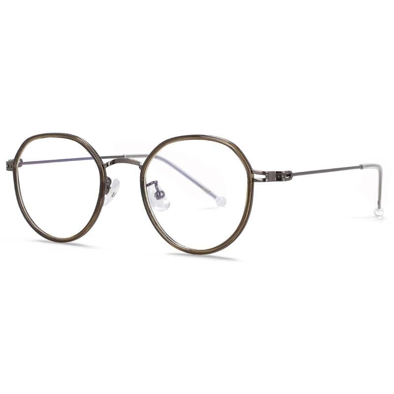 Calliope Ultralight Round Glasses Frame Round Frames Southood Green gray