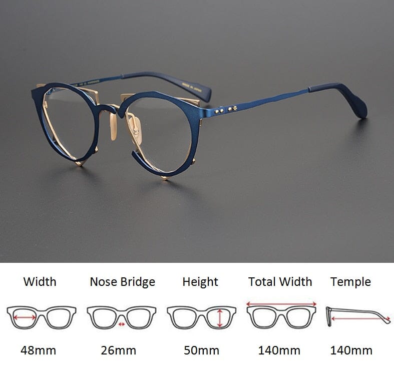 Calum Retro Titanium Glasses Frame Geometric Frames Southood