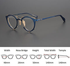 Calum Retro Titanium Glasses Frame Geometric Frames Southood