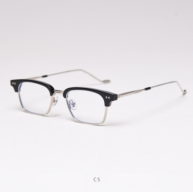 Calvin Square Half Glasses Frame Rectangle Frames Southood C5silver-black
