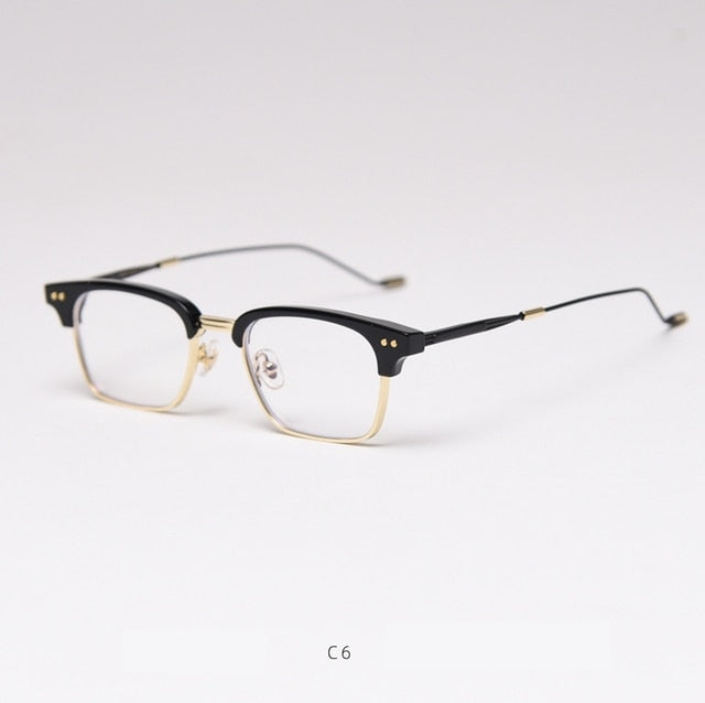 Calvin Square Half Glasses Frame Rectangle Frames Southood C6gold-black