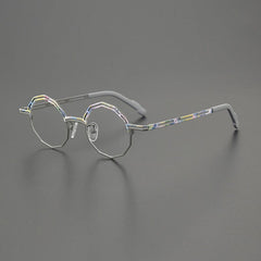 Cannon Colorful Geometric Titanium Glasses Frame Geometric Frames Southood Gray