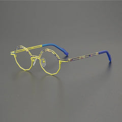 Cannon Colorful Geometric Titanium Glasses Frame Geometric Frames Southood Yellow
