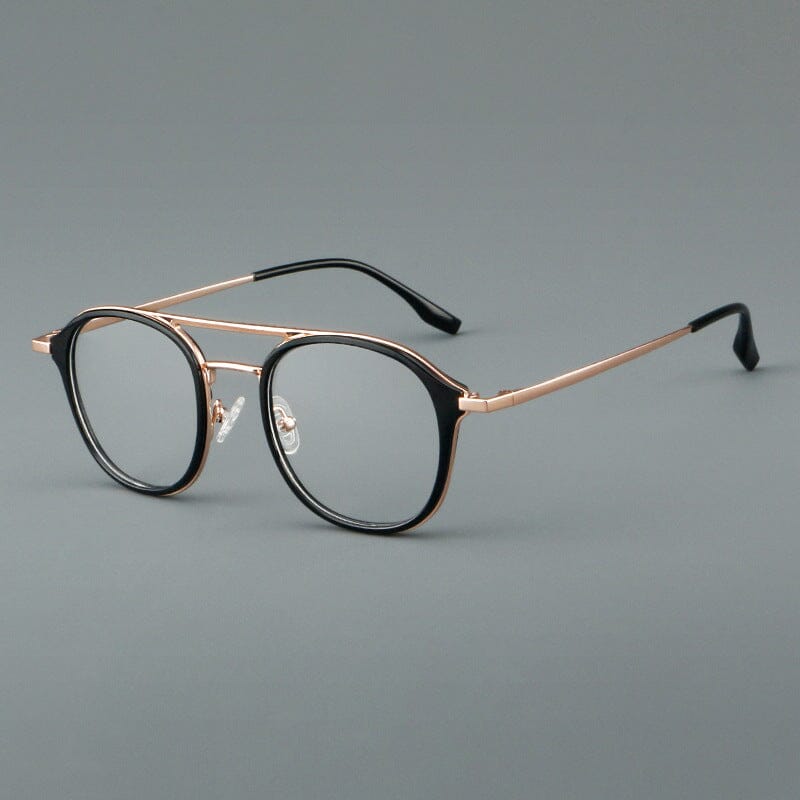 Casey Retro Aviator Glasses Frame Aviator Frames Southood Black Bronze