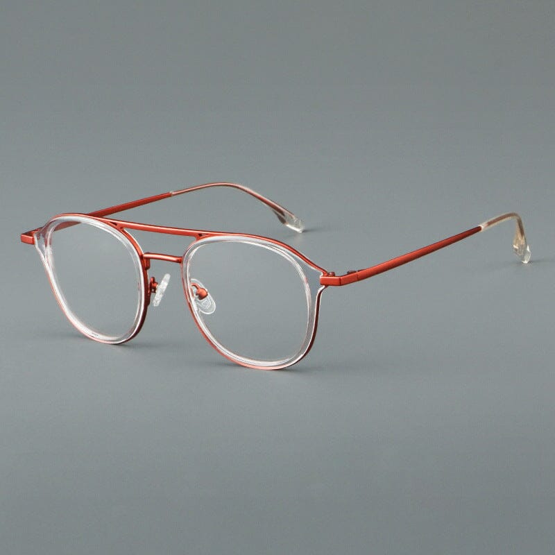 Casey Retro Aviator Glasses Frame Aviator Frames Southood Clear Red