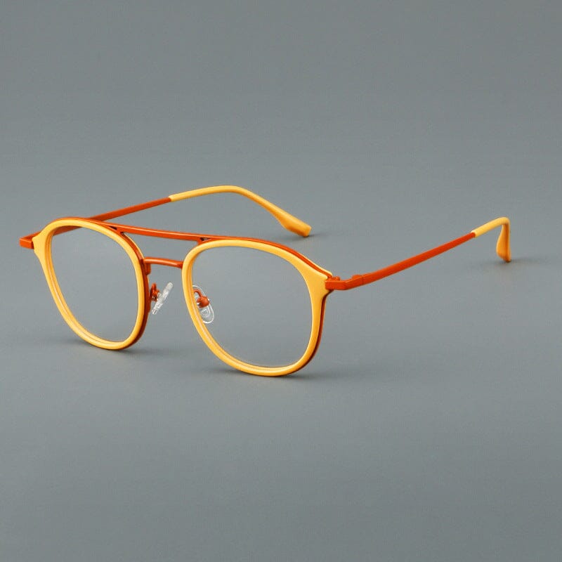 Casey Retro Aviator Glasses Frame Aviator Frames Southood Yellow Red