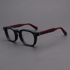 Casper Personalized Acetate Glasses Frame Rectangle Frames Southood Matte Black Red