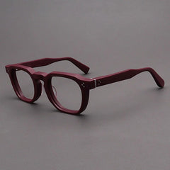 Casper Personalized Acetate Glasses Frame Rectangle Frames Southood Matte Red