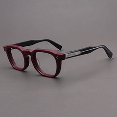 Casper Personalized Acetate Glasses Frame Rectangle Frames Southood Matte Red Black