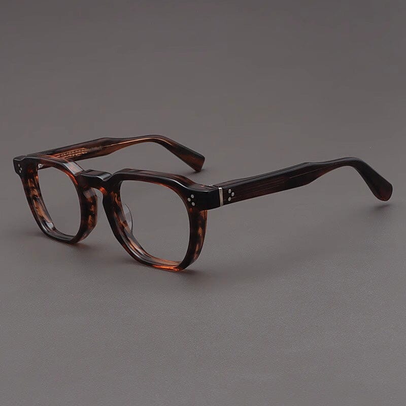 Casper Personalized Acetate Glasses Frame Rectangle Frames Southood Stripe Leopard