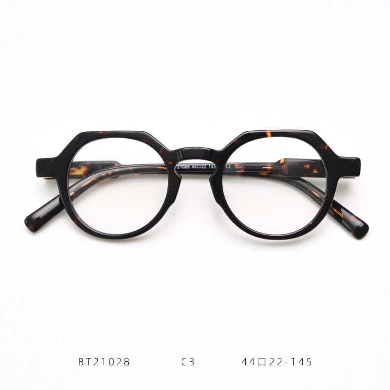 Celio Vintage Round Optical Glasses Frames Round Frames Southood Leopard