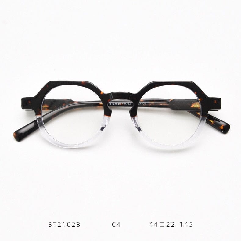 Celio Vintage Round Optical Glasses Frames Round Frames Southood LeopardClear