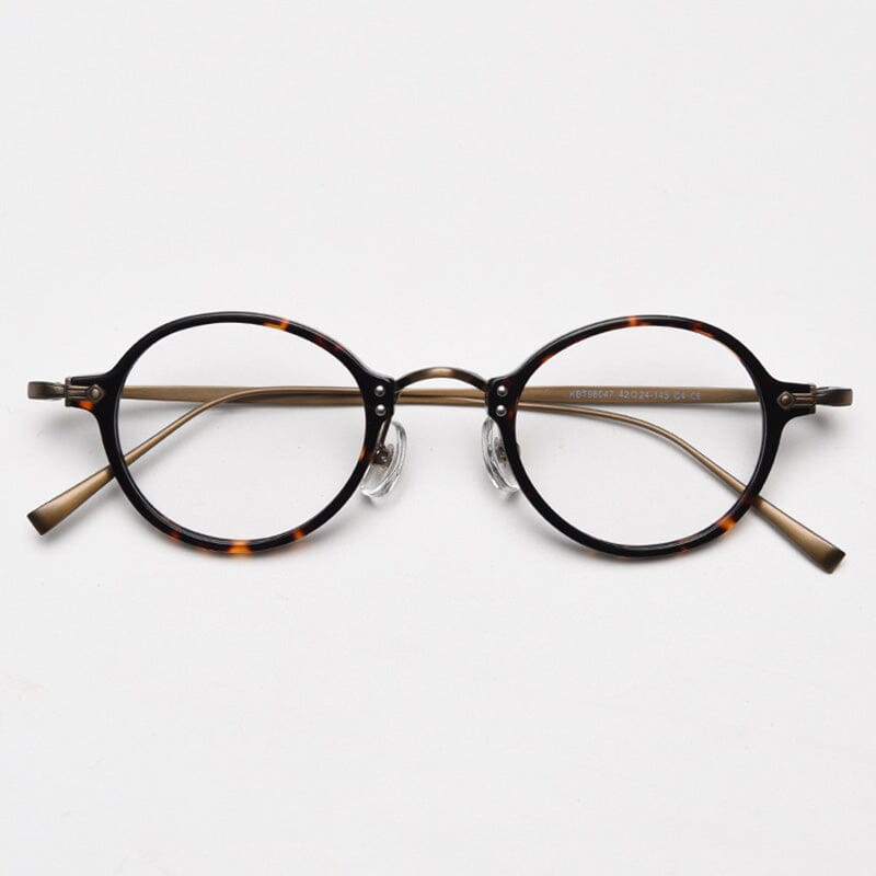 Chane Vintage Round Glasses Frame Round Frames Southood Leopard