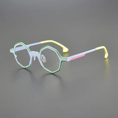 Charly Titanium Geometric Glasses Frame Geometric Frames Southood Light Purple