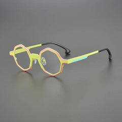 Charly Titanium Geometric Glasses Frame Geometric Frames Southood Yellow