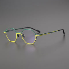 Cheston Titanium Glasses Frame Geometric Frames Southood GreenGold