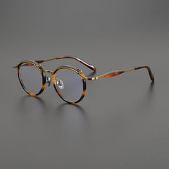 Cho Vintage Round Glasses Frame Round Frames Southood Bronze Leopard