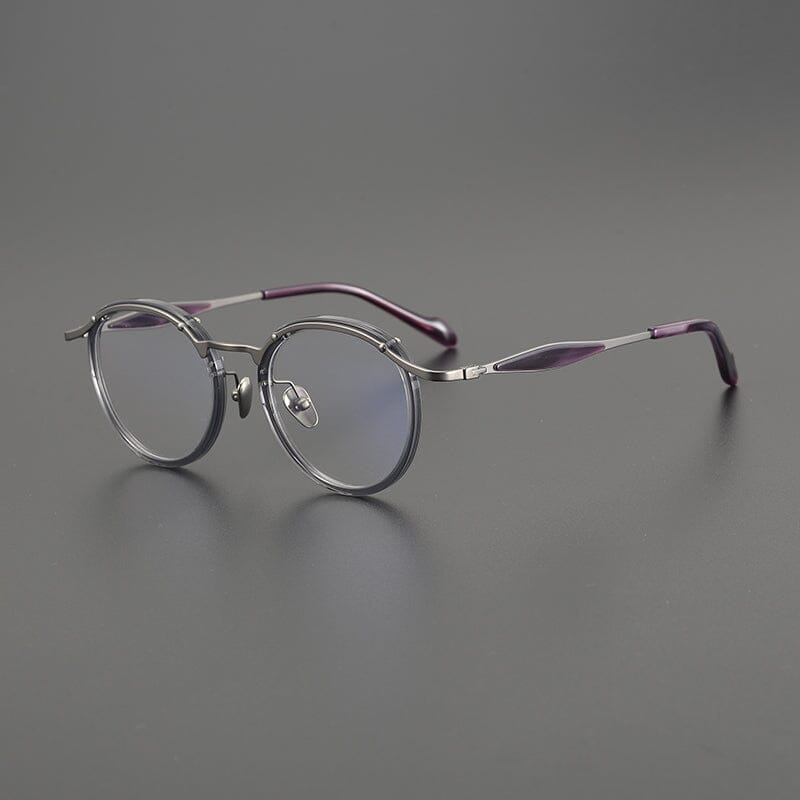 Cho Vintage Round Glasses Frame Round Frames Southood Gray Gun