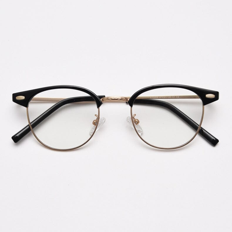 Christian Vintage Browline Eyeglasses Frame Browline Frames Southood Black Gold