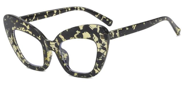 Cleo Cat Eye Glasses Frame Cat Eye Frames Southood black flower clear
