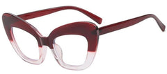 Cleo Cat Eye Glasses Frame Cat Eye Frames Southood wine red clear