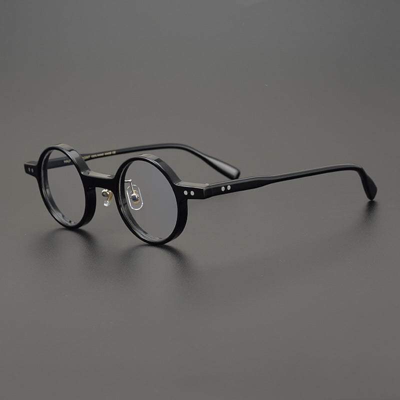 Cob Vintage Round Acetate Glasses Frame Round Frames Southood Black