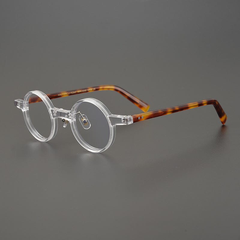 Cob Vintage Round Acetate Glasses Frame Round Frames Southood Clear leopard