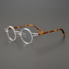 Cob Vintage Round Acetate Glasses Frame Round Frames Southood Clear leopard