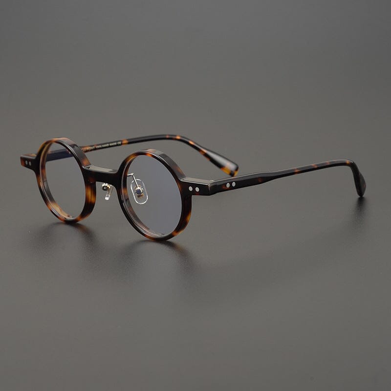 Cob Vintage Round Acetate Glasses Frame Round Frames Southood Leopard