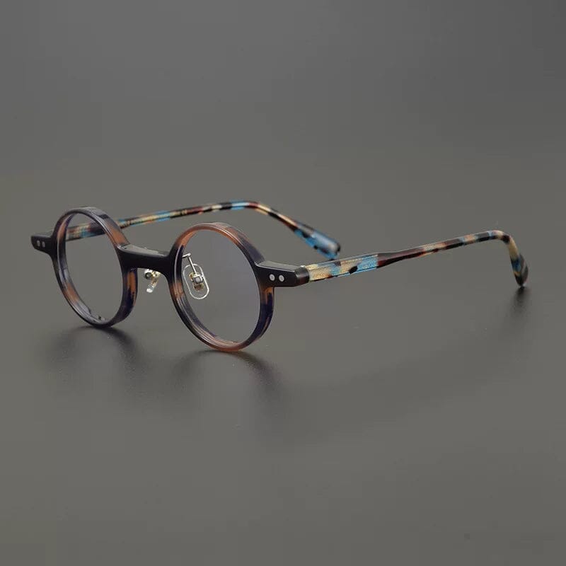 Cob Vintage Round Acetate Glasses Frame Round Frames Southood Multi blue