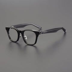 Colton Vintage Acetate Eyeglasses Frame Rectangle Frames Southood Black
